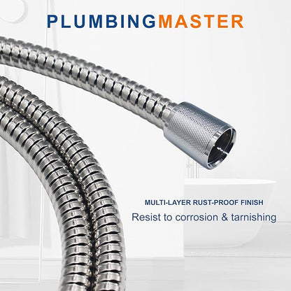 Shower Hose 60 Inches Stainless Steel Handheld Shower Head Hose Replacement with Brass Nut Long Fexible Shower Hose Extension