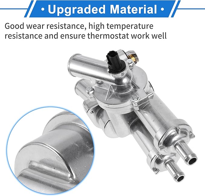 Upgraded Aluminum Thermostat Housing Assembly for Dodge Journey 2009-2020 L4 2.4L for Jeep Compass 2009-2017 Coolant Thermostat for Chrysler 200 2011-2014 Replace No.68003582AB