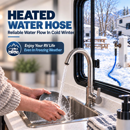 Heated Water Hose for RV,-45 ? Anti-freezing Heated Hose?Electrically Heated Hoses of Rv Accessories for Camping/Garden/Farm/Henhouse/Stble?30FT?