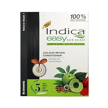 Indica Easy Shampoo Based Hair Colour Black  Pack of 3