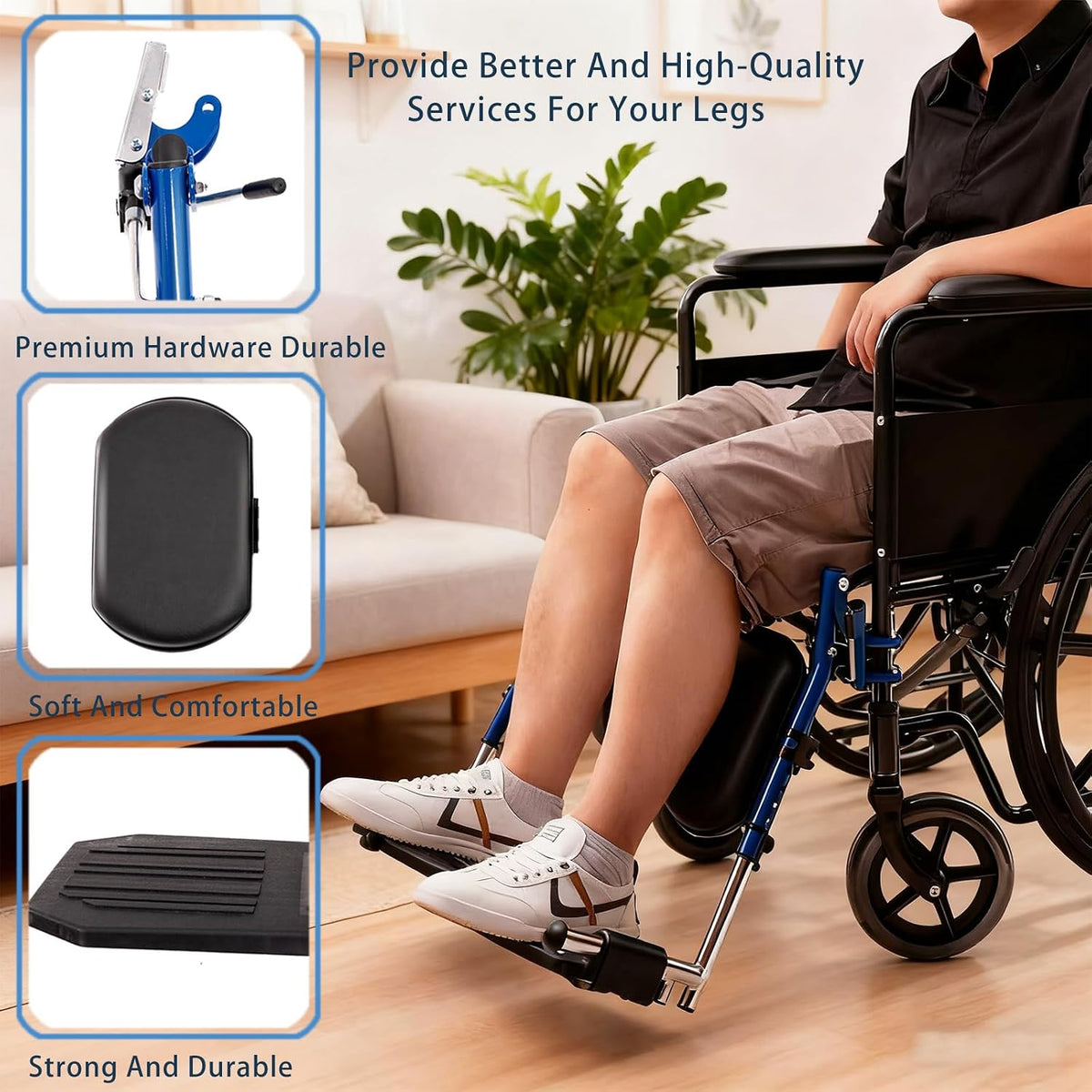 Wheelchair Lift Leg Rest?Wheelchair Foot Rest?Drive Wheelchair Parts ?for Standard Wheelchairs?1pair?