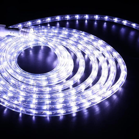 Brizled 18ft 216 LED Rope Lights, 120V ETL Listed Plugin Rope Lights Connectable Daylight White Indoor Outdoor Rope Lights Flexible LED Tube Lights for Holiday, Garden, Yard, Corridor and Patio Decor