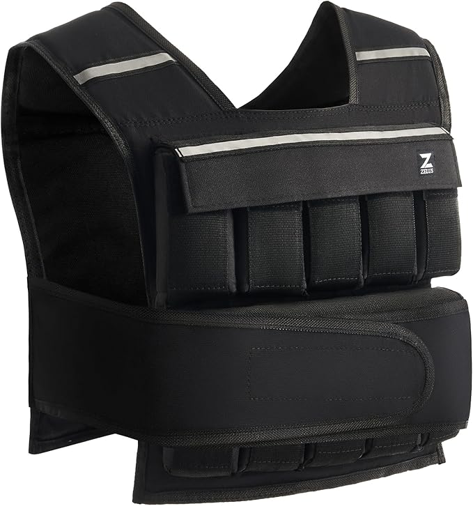 ZELUS 23lb 30lb 60lb Weighted Vest with Adjustable Weights for Exercise, Weight Vest for Men, Workout Vest for Home Workouts Cardio Strength Training Weight Loss
