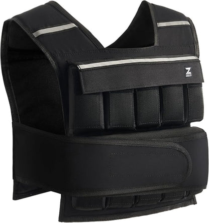 ZELUS 23lb 30lb 60lb Weighted Vest with Adjustable Weights for Exercise, Weight Vest for Men, Workout Vest for Home Workouts Cardio Strength Training Weight Loss