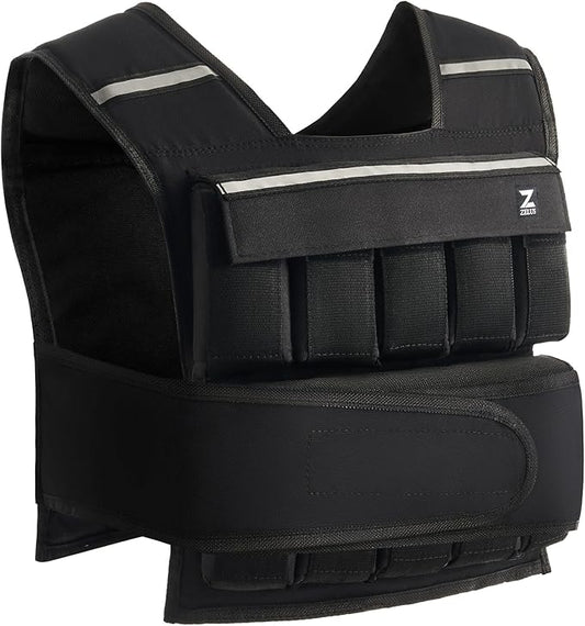 ZELUS 23lb 30lb 60lb Weighted Vest with Adjustable Weights for Exercise, Weight Vest for Men, Workout Vest for Home Workouts Cardio Strength Training Weight Loss