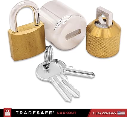 TRADESAFE Water Spigot Lock - Hose Bib Lock with Keyed Padlock, Prevent Water Theft, Unauthorized Faucet Use