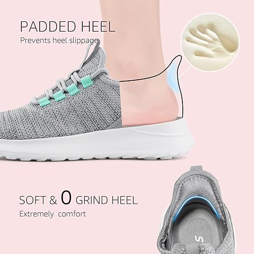 STQ Womens Slip On Sneakers Hands Free Orthopedic Tennis Walking Shoes Breathable Athletic Gym Workout Cross Training Sneakers