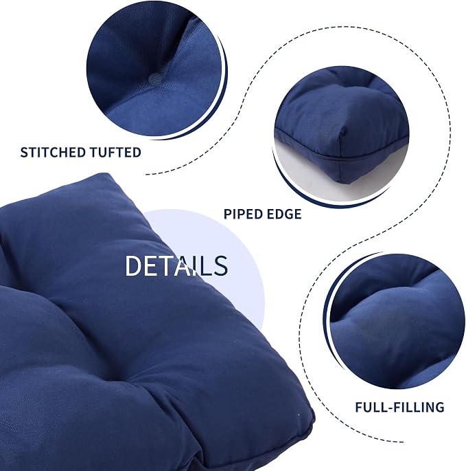IPYNBAP Outdoor Bench Cushion, 48x18x5 Inch, Navy Blue