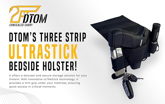 DTOM Three-Stripe ULTRAStick Header Case (Ambidextrous, Low Visibility, BH1 with ULTRAStick Technology)