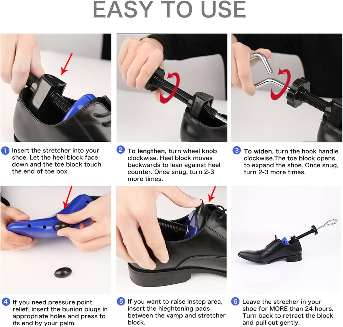 LANNEY Shoe Stretcher for Women & Men Wide Feet - Premium Shoe Expander Widener Stretch Length Width ( Not in original packaging / Not accessories included. )