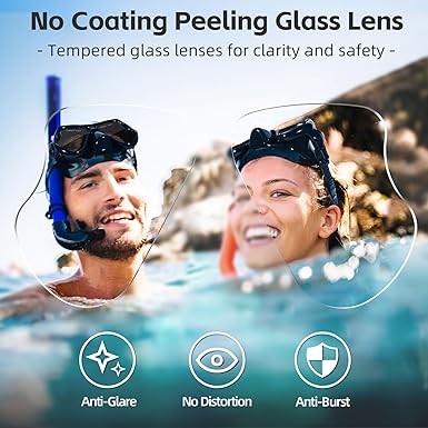 Freela Swim Goggles with Nose Cover Adult Swimming Goggles 180Clear View Snorkeling Diving Mask for Pool Beach