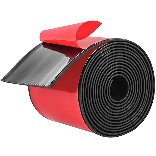 Adhesive Rubber Strips 4" Wide x 116" Thick x 10' Long Neoprene Rubber Sheets, Rolls  Strips with Adhesive Backing Rubber Pads Self Stick Seal Rubber Gasket Adhesive Back for Matting Padding
