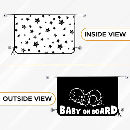 EcoNour Magnetic Car Side Window Sun Shade for Baby  Sun Shade for Window with Heat, Glare  UV Protection  Baby Car Window Shades Ensures Privacy Protection  1 Piece (26 x 19 Inches)