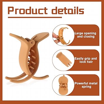 8pcs Nonslip Ponytail Clip Matte Ponytail Hair Clip Strong Hold French Barrettes Fine Hair Jaw Clips Accessories for Women