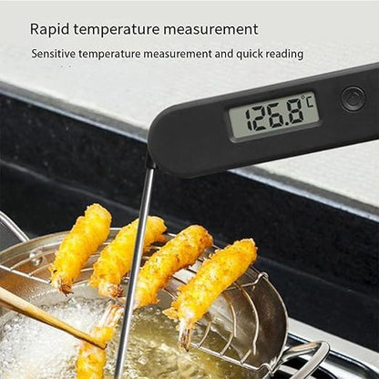 Instant Read Meat Thermometer for Cooking Grill and Barbecue Griddle Waterproof Backlight & Calibration for Food Oven Air Fryer Accessories Kitchen Essentials Stocking Stuffer Gifts