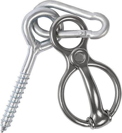 Blocker tie Ring for Horses,Horse tack and Supplies Horse Accessories,Horse tie Ring Prevents Horses from Pulling Back Sturdy Stainless Steel
