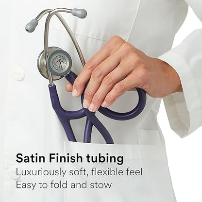 3M Littmann Cardiology IV Diagnostic Stethoscope, 6186C, More Than 2X as Loud, Weighs Less, 27" Alabaster Satin-Finish Tube for Added Comfort, Flexibility and Cleanability, Black-Finish Chestpiece