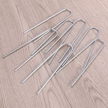 Happyyami Set of 20 Garden Stakes U-Shape for Easy Ground Insertion for Fencing Tents Tarps Random Style