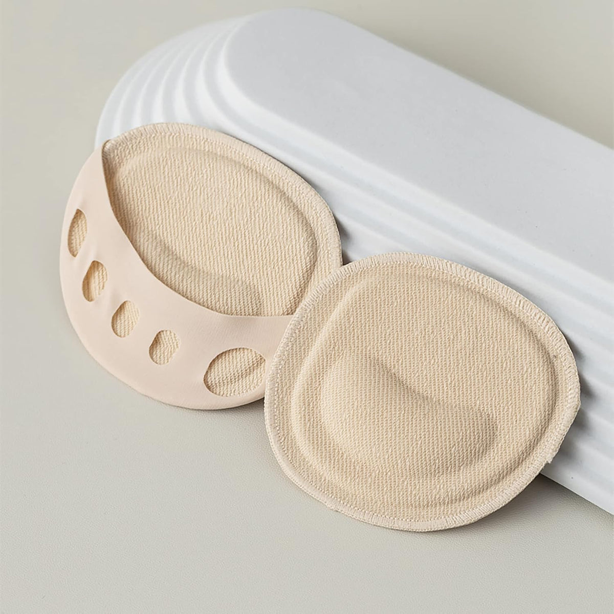 4 Pairs Ball of Foot Cushions for Women Men Shoes - Reusable Metatarsal Pads for Pain Relief - Invisible Honeycomb Fabric Forefoot Cushions - Soft Toe Pads