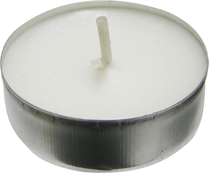 CandleNScent Unscented Tealight Candles, 30 Pack, White, Made in USA