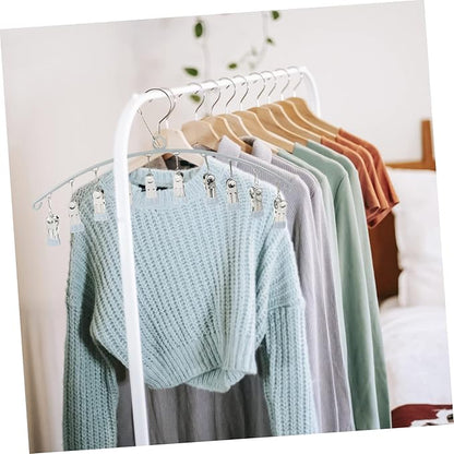 Multi-Functional Stainless Steel Sock Drying Rack Hat Hanger Organizer Space Saver Hanger for Laundry