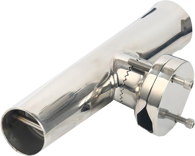 Amarine Made Fishing Rod Holder,Stainless Tournament Style Clamp on Rod Holder,Adjustable Fishing Pole Holder for Rails 1-14" to 2"