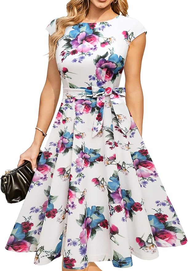 DRESSTELLS Women's Cocktail Dresses, Formal Wedding Guest Church Modest Party Prom Dress 2025