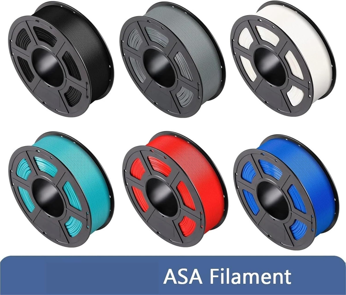 Compatible for Kobra ASA/PLA Filament 1.75mm Weather Resistance Low Odor Toughness 1KG / Spool(Blue)