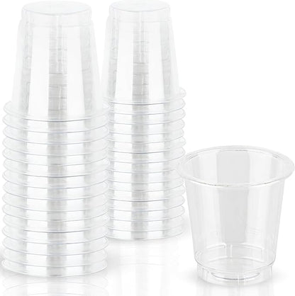 Blue Sky 2 Oz Clear PET Cups - 40 Count, Durable Plastic Shot Cups for Parties and Events