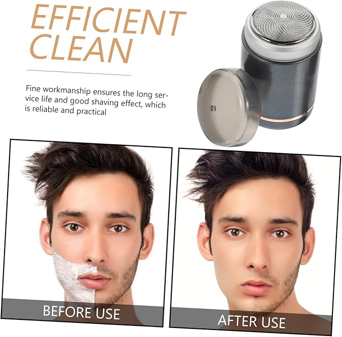 1set Compact USB Rechargeable Travel Shaver for Men Convenient Easy to Use Washable Male Grooming Accessory Go Shaving