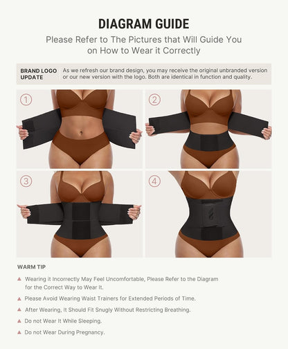Waist Trainer Belt Waist Cincher Trimmer Ab Belt Tummy Control Body Shaper with Triple Wrap Women and Men