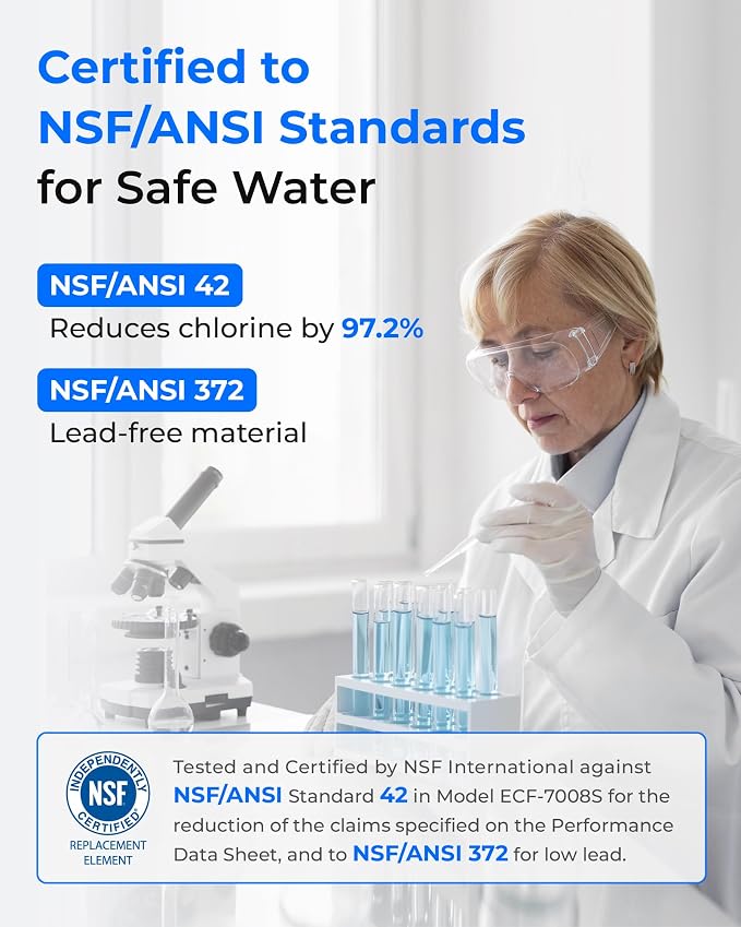 Waterdrop C08A Faucet Water Filter, Compatible with All PUR® PLUS Water Filter, PUR® PLUS RF9999® Faucet Water Filter, NSF 42 Certified, 3-Month, 300-Gallon, 1 Pack