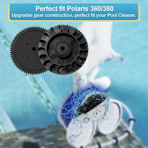 9-100-1132 Drive Train Gear Kit for Zodiac Polaris 360, 380, Vac-Sweep 360  380 Pool Cleaner, Pool Cleaner Drive Gear Rebuild Replacement Parts with Turbine Bearing