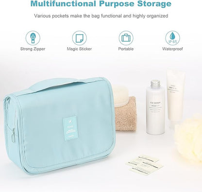 Mossio Hanging Toiletry Bag - Large Cosmetic Makeup Travel Organizer for Men  Women with Sturdy Hook
