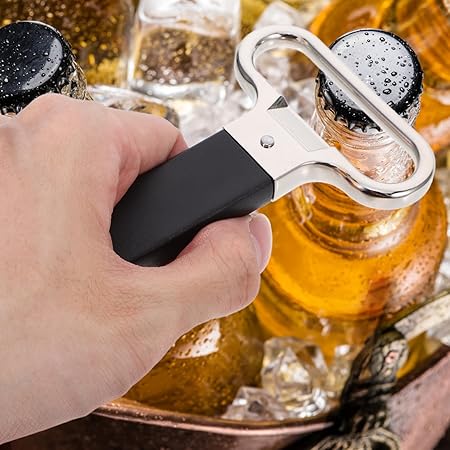 Alipis Bottle Opener, Can Punch Opener Metal Beer Opener Flat Handle Beer Bottle Opener Classic Beer Opener for Home Kitchen Bar Restaurant Party Tools Supplies