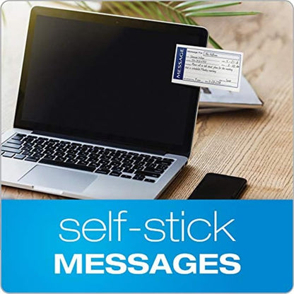 Adams Write 'N Stick Message Pad, 2-Part, Carbonless, Blue, 5-1/4" x 11", 200 Sets per Book (SC1153WS)