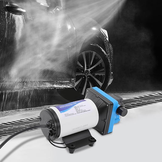 Revolution RV Water Pump, Diaphragm Water Pump with Self-Priming Water Function, 110 V Automatic Diaphragm Pump, 5.0 GPM Electronic Pump for Cleaning Vehicle, Carpet, Ground