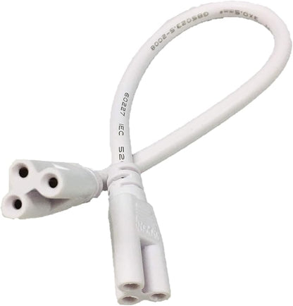 1FT Interconnecting Cable LED T8 Tube Light Connector Clover White Replace 1 FT.