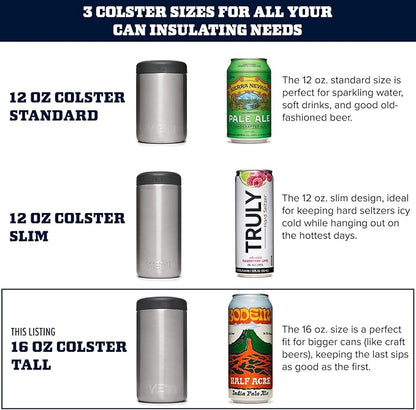 YETI Rambler 16 oz. Colster Tall Can Insulator for Tallboys 16 oz. Cans, White