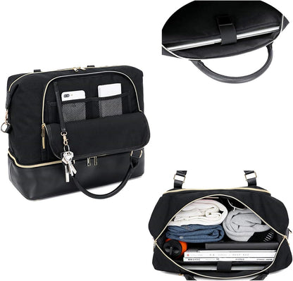 CAMTOP Women Ladies Travel Weekender Bag Overnight Duffel Carry-on Tote Bag fit 15.6 Inch Laptop Computer