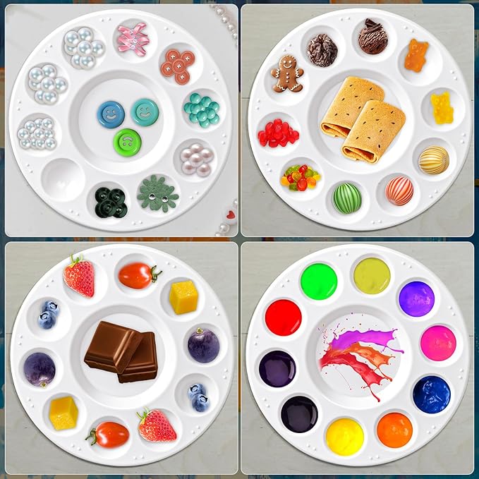 20Pcs Paint Tray Palettes, Plastic Paint Pallets, Watercolor Palette Painting Tray for Painting Party, DIY Craft and Art Painting