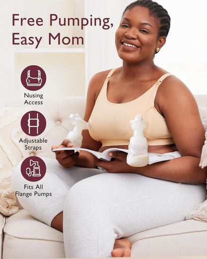 Momcozy Adjustable Breast-Pumps Holding and Nursing Bra ( Does not come with a pumping bra hands )