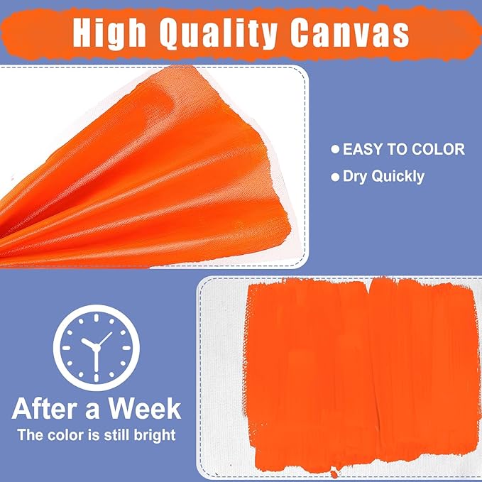 1 Pack Canvases for Painting with 8x10, White Painting Canvas for Acrylic, Oil, Watercolor, Gouache Paint