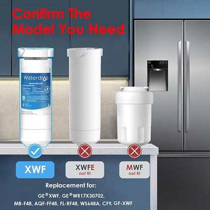 Waterdrop XWF NSF Certified Replacement for GE XWF Refrigerator Water Filter, 1 Filter (Package may vary)
