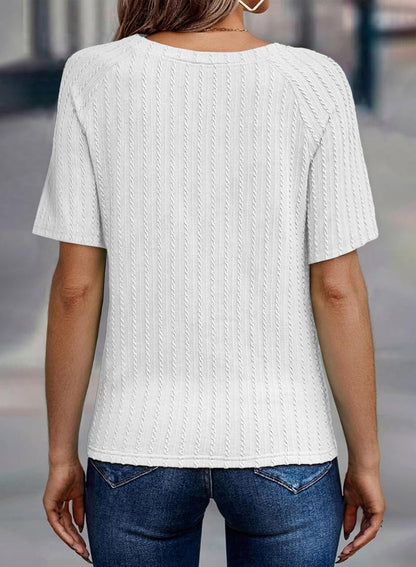 Dokotoo Women's Shorts Sleeve Crew Neck Tops 2026 Casual Lightweight Shirts Knit Tunic Basic T-Shirt for Summer Spring