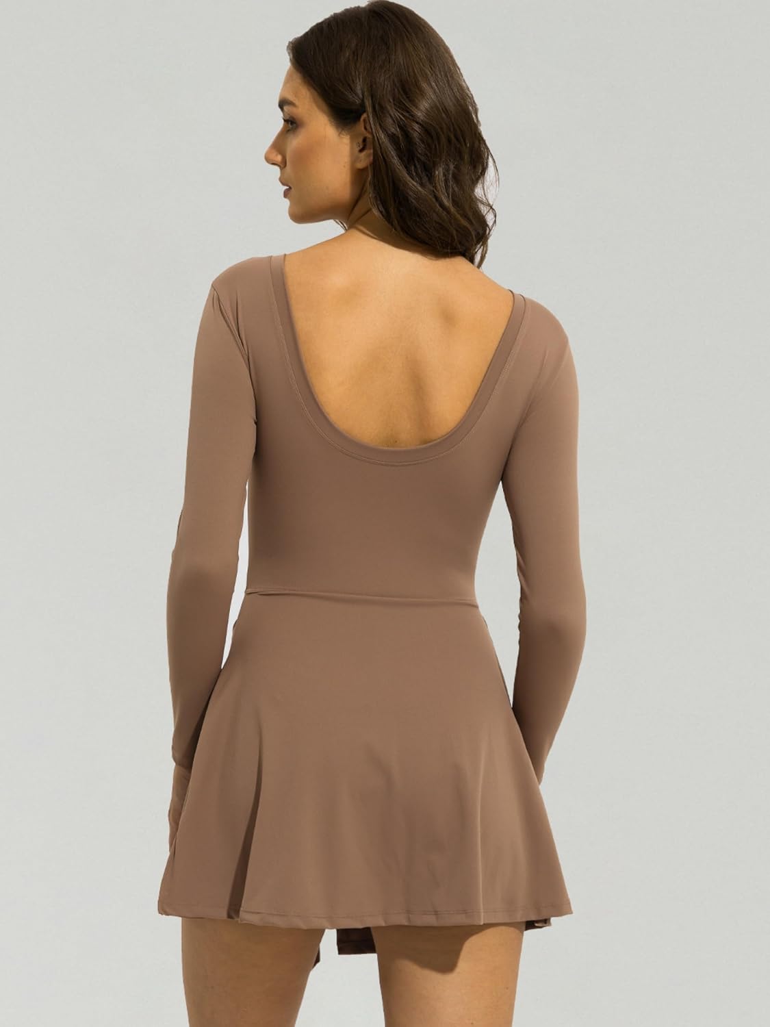 Small Tennis Dress for Women Athletic Dress with Built in Shorts Sleeveless Side Slit Golf Dress Workout Backless Dresses