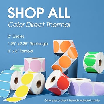 Spartan Industrial 2.25" X 1.25" Direct Thermal White Labels  Perforated Barcode Address Stickers - Works with Rollo, Zebra, MUNBYN Desktop Printers - 2 Rolls, 1000Roll