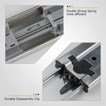 LONTAN 1 Pair Soft Close Drawer Slides 18 Inch Heavy Duty Cabinet Rails