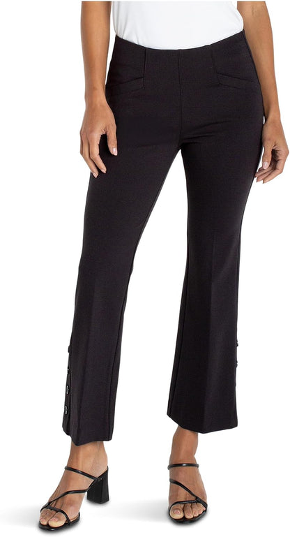 Womens Stella Mid-Rise Pull-on Kick Flare Super Stretch Ponte Pant 27" Inseam