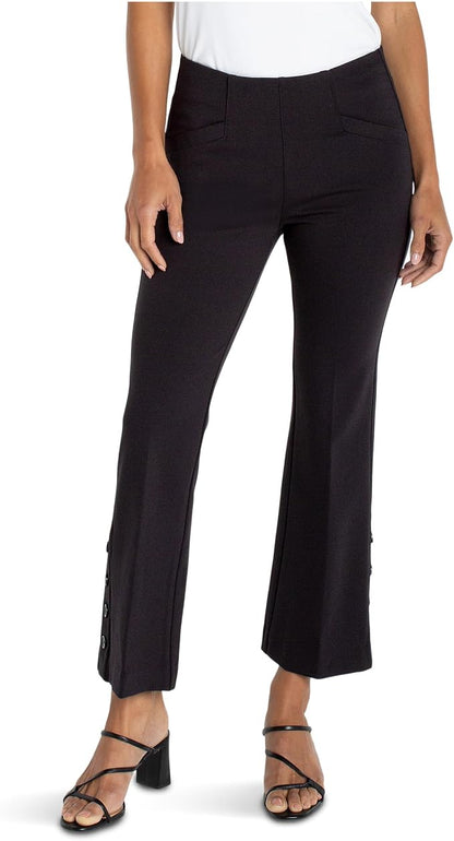 Womens Stella Mid-Rise Pull-on Kick Flare Super Stretch Ponte Pant 27" Inseam